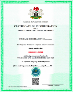 Private Company Limited by Shares Incorporation
