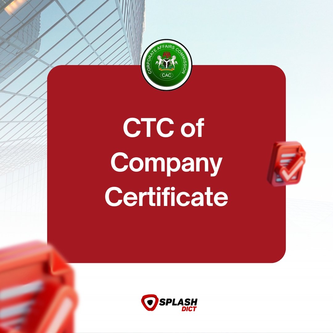 Certificate of Incorporation of Company (CTC) 1 CTC of Company Certificate