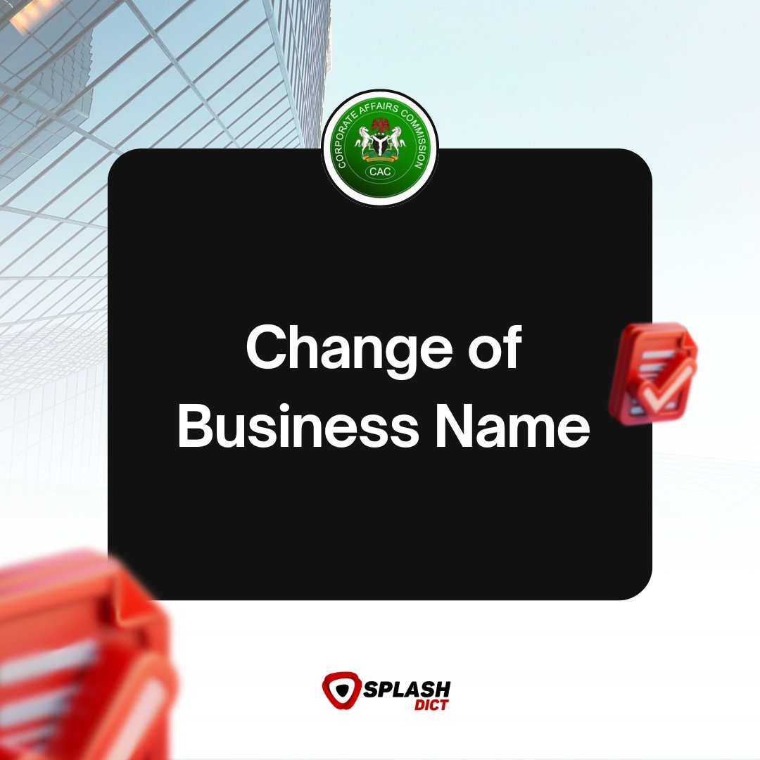 Change of Name of Registered Business Name 1 change in Name of Business Name