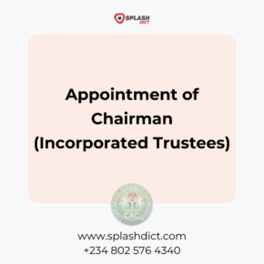 Appointment of Chairman (Incorporated Trustees)