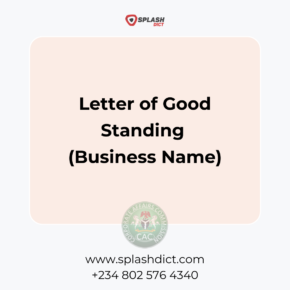 Letter of Good Standing (Business Name)