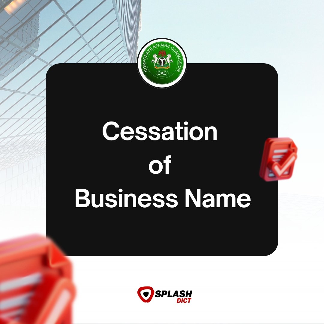 Cessation of Business Name 1 Cessation of Business Name