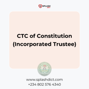 CTC of Constitution (Incorporated Trustee)