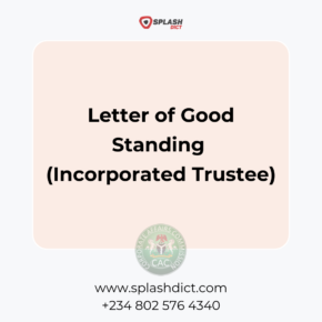 Letter of Good Standing (Incorporated Trustee)