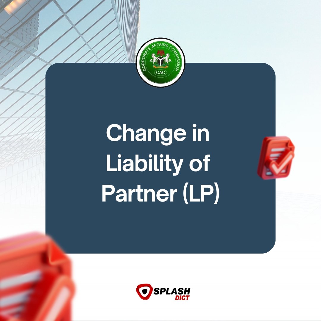 Registration of Change in Liability of Partner of LP 1 Change in Liability of Partner of Limited Partnership (LP)
