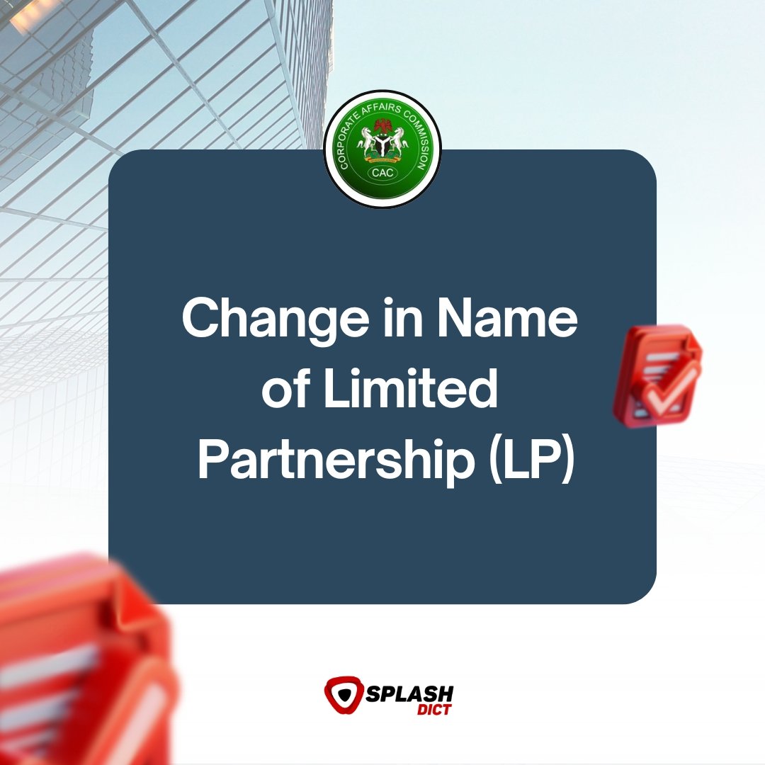 Registration of Change in Name of LP 1 Change of Name of Limited Partnership (LP)