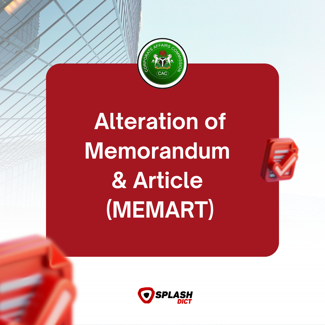 Alteration of Memorandum & Article (MEMART