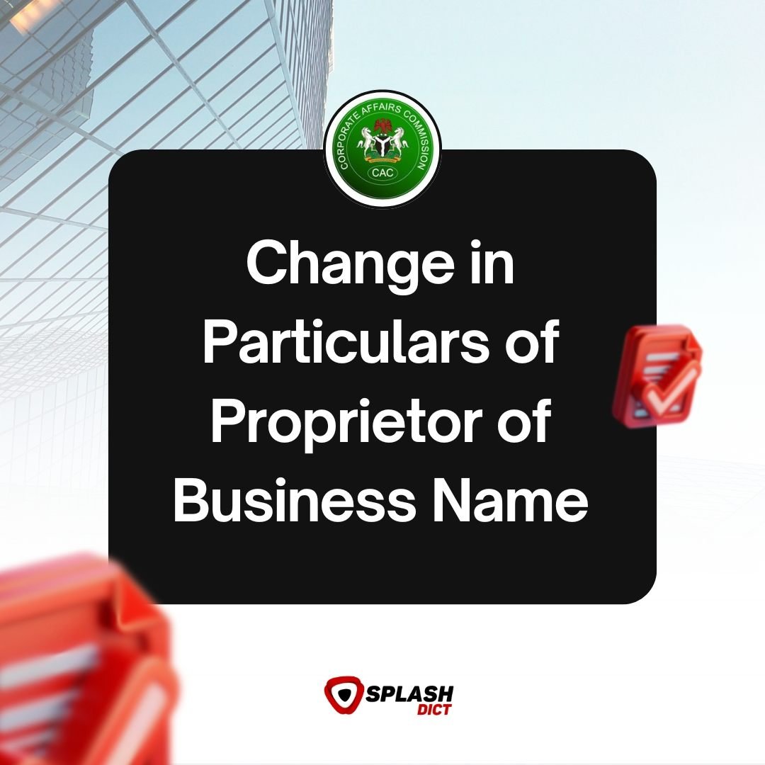 Filing Notice of Change in Particulars of Proprietor / Partner