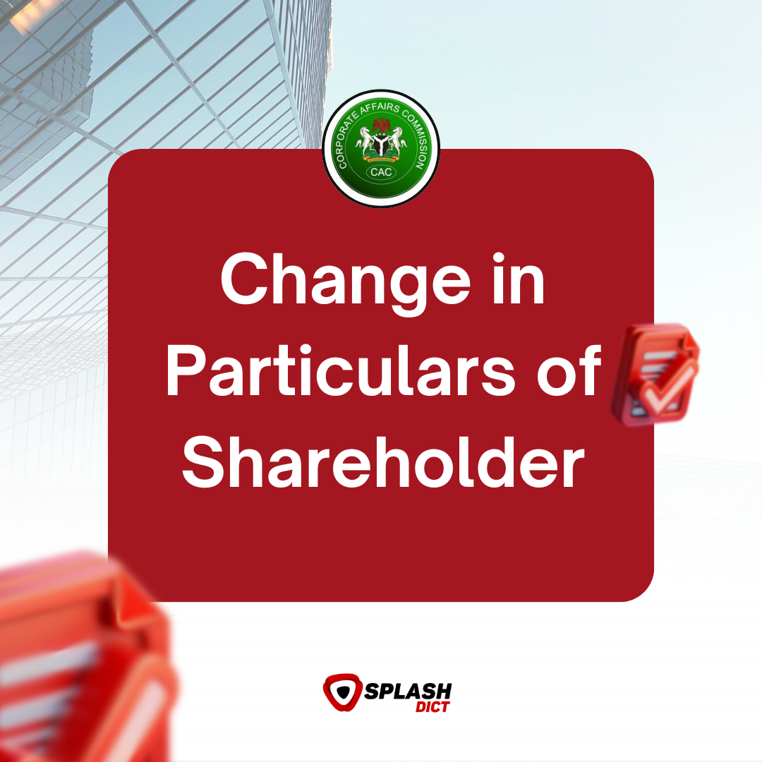 Change in Particulars of Shareholder