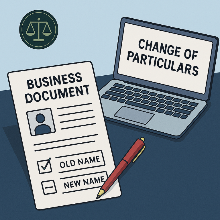 Changing Particulars of Business Name Proprietor(s)