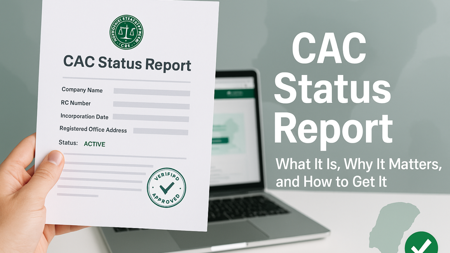 CAC Status Reports for Registered Corporate Entities