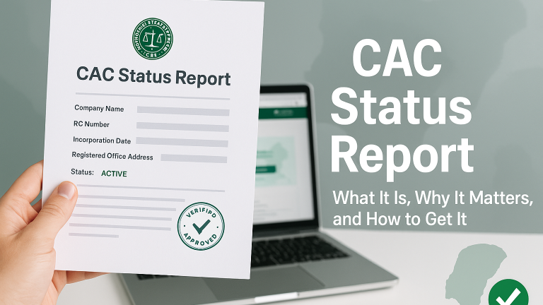 CAC Status Reports for Registered Corporate Entities