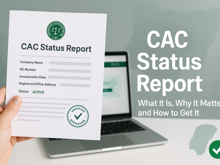 CAC Status Reports for Registered Corporate Entities
