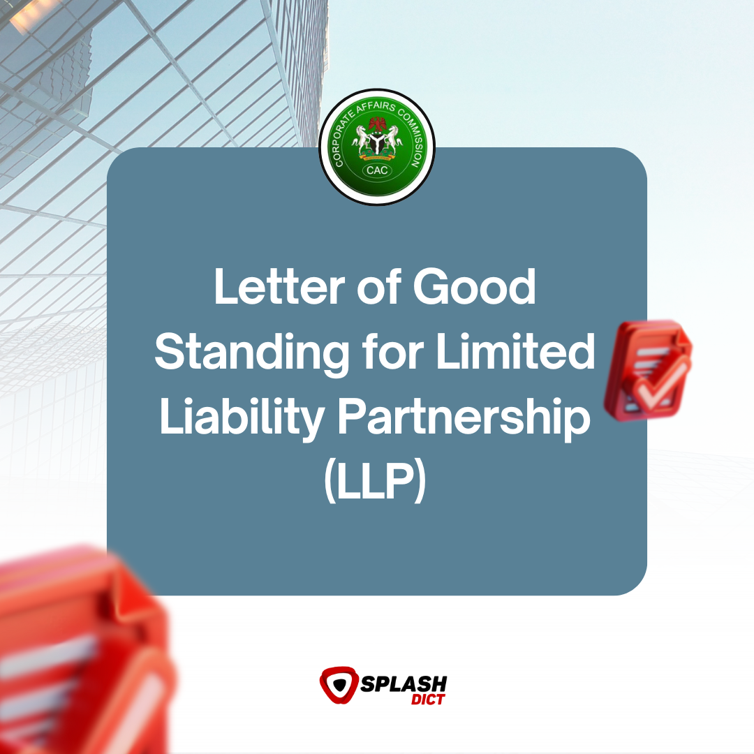 Letter of Good Standing for Limited Liability Partnership (LLP)