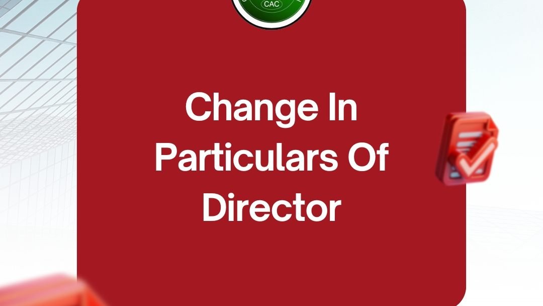 Change in Particulars of Company Director