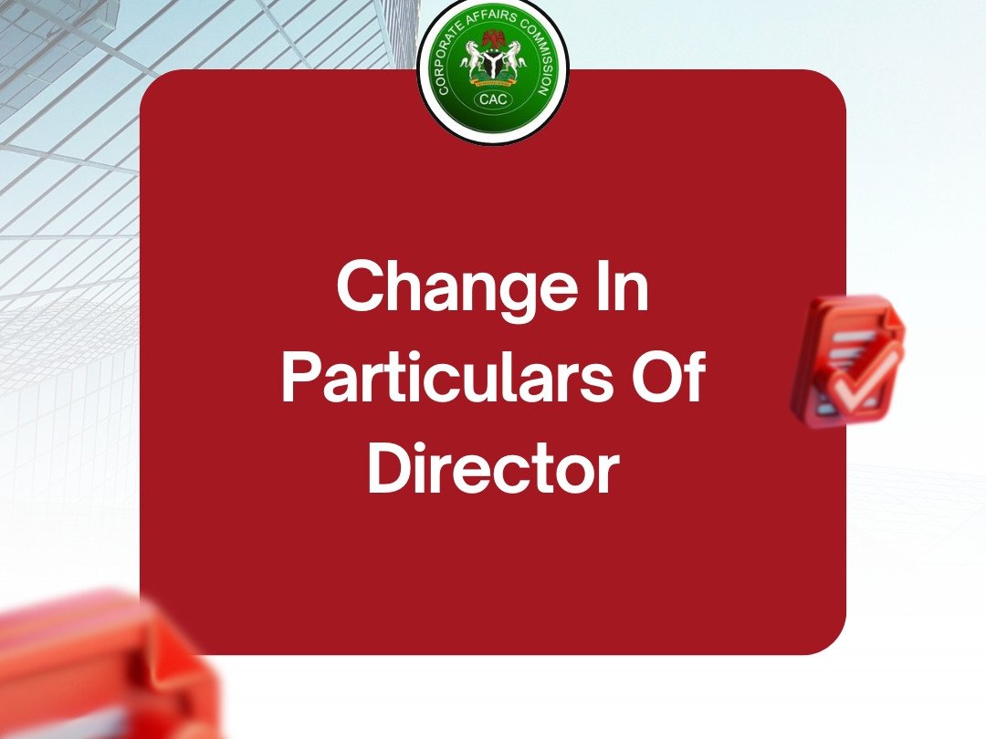Change in Particulars of Company Director