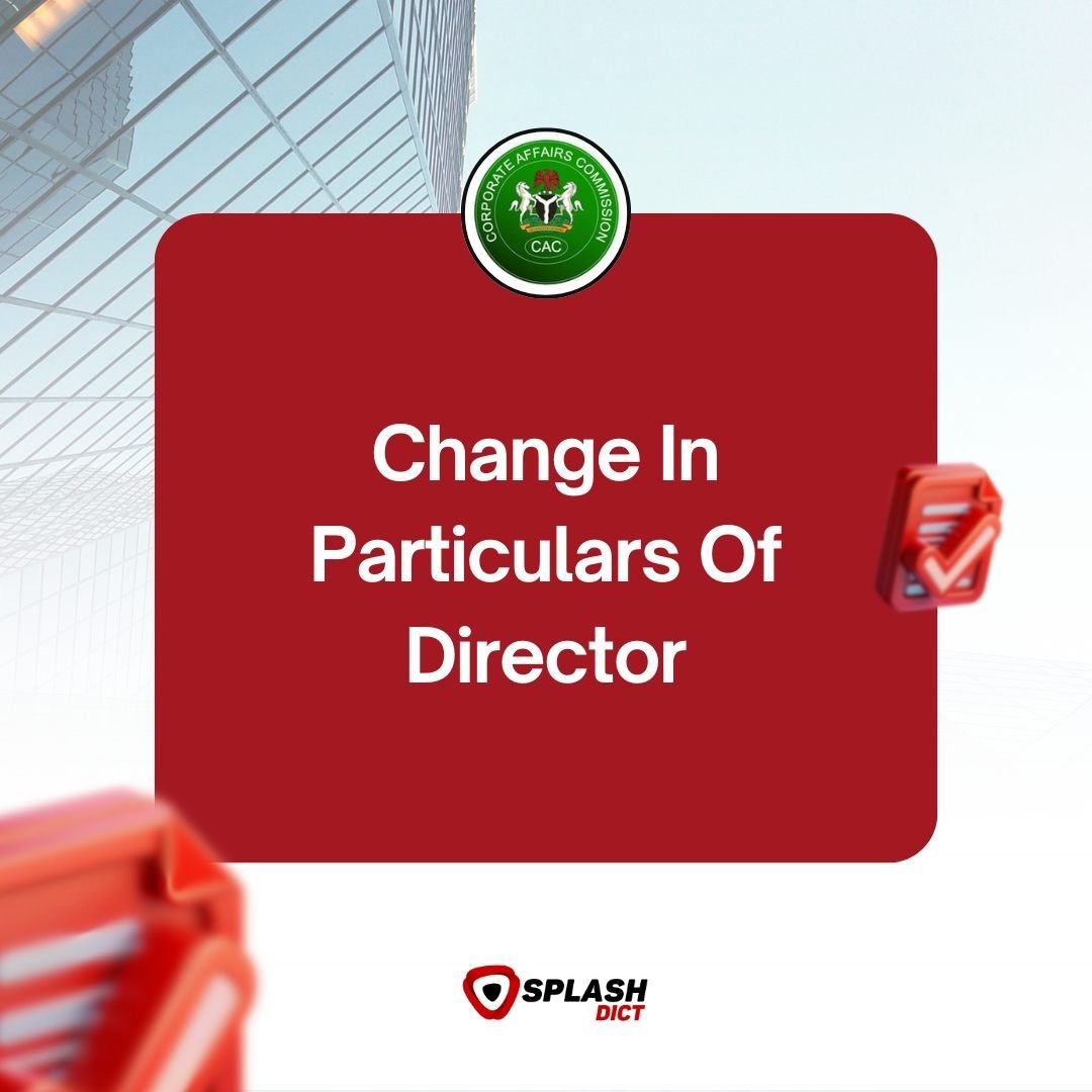Change in Particulars of Company Director