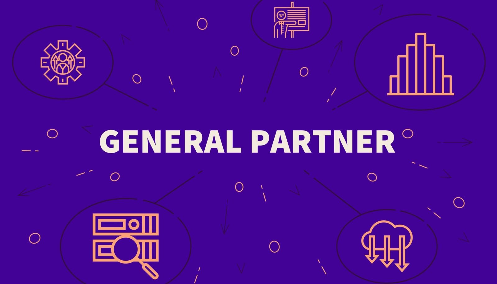 Business illustration showing the concept of general partner Business illustration showing the concept of general partner