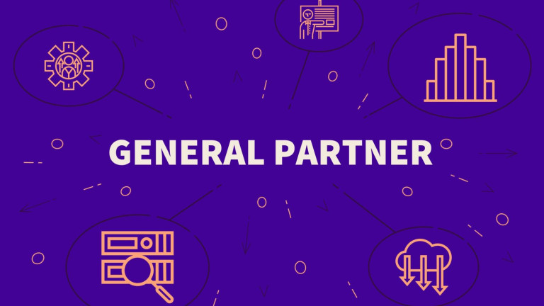 Business illustration showing the concept of general partner