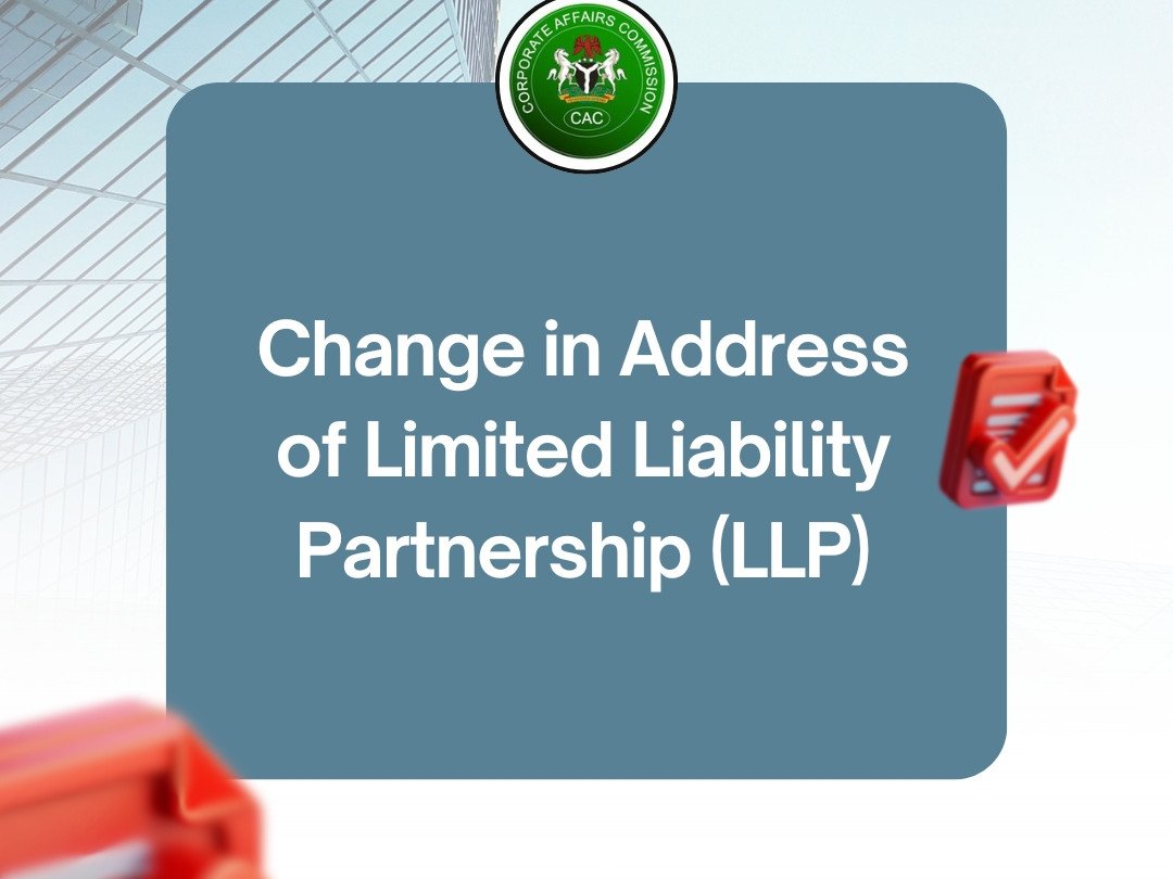 CAC Change of Registered Address 5 Change in Address of Limited Liability Partnership (LLP)
