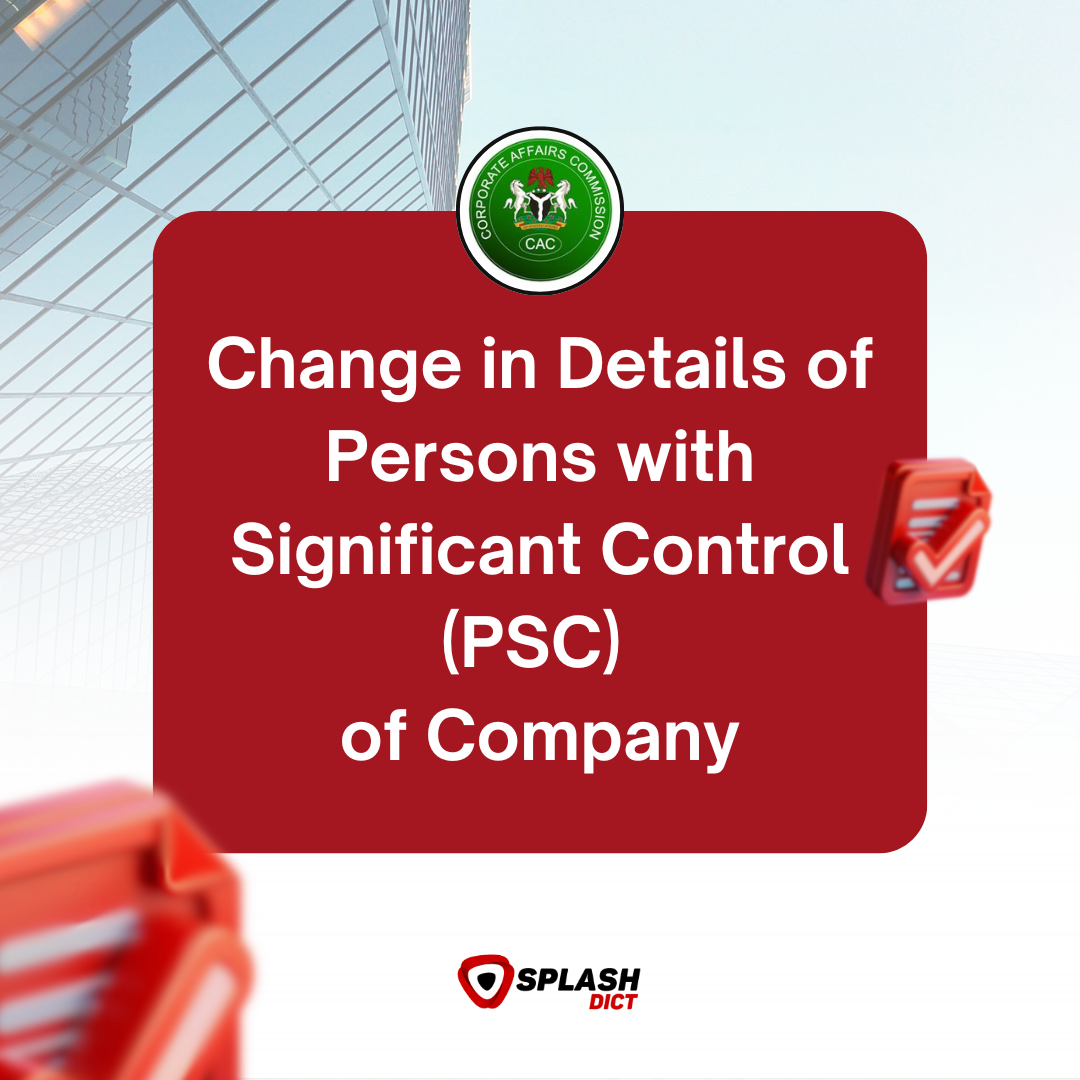 Change in Details of Persons with Significant Control (PSC) of Company