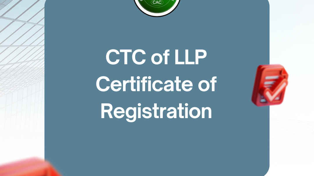 CTC of LLP Certificate of Registration CTC of LLP Certificate of Registration