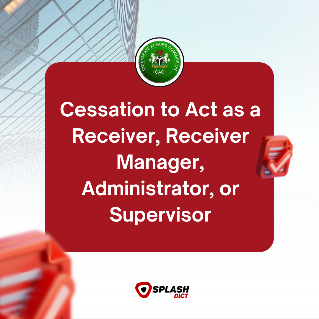 Cessation to Act as a Receiver, Receiver Manager, Administrator, Or Supervisor