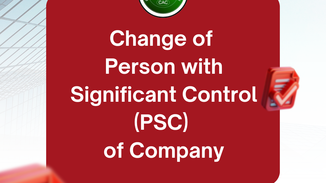 Change of Person with Significant Control (PSC) of Company