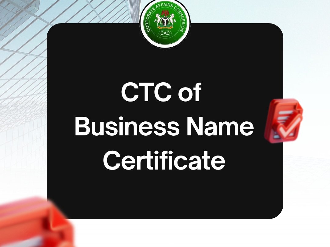 Request CAC Certified True Copies (CTC) 2 Request Certified True Copy (CTC) of Business Name Certificate with CAC
